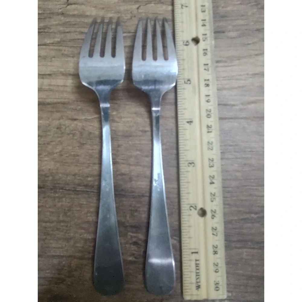 Set of 2 Mikasa EASTSIDE 18/8 Glossy Stainless Steel Salad Forks 6-3/4 Flatware